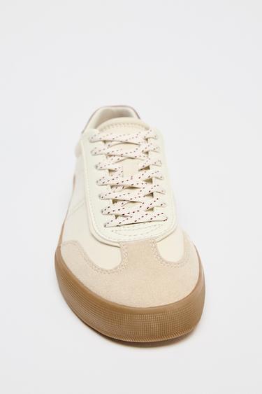 TENNIS À TALON CONTRASTÉ - Grenat de Zara - Image 2