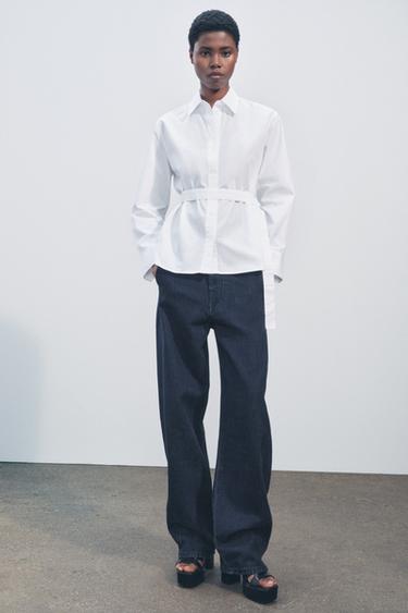 ZW COLLECTION MULTIPOSITION POPLIN SHIRT - White by Zara - Image 0