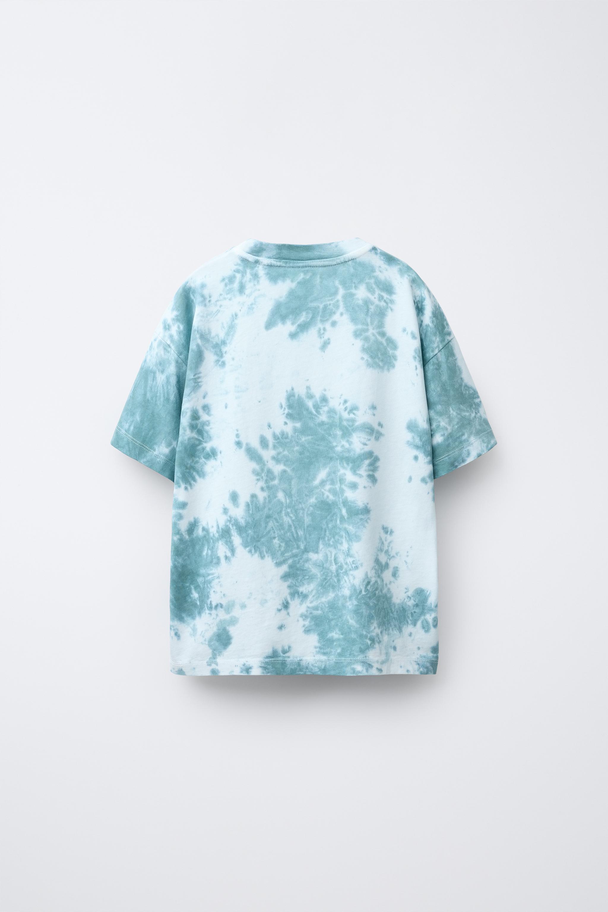 TIE-DYE JOGGING T-SHIRT Blue/White ZARA South Africa