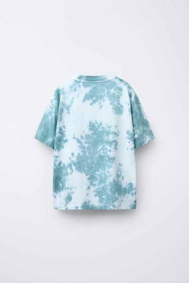 TIE-DYE JOGGING T-SHIRT - Blue/White by Zara - Image 1