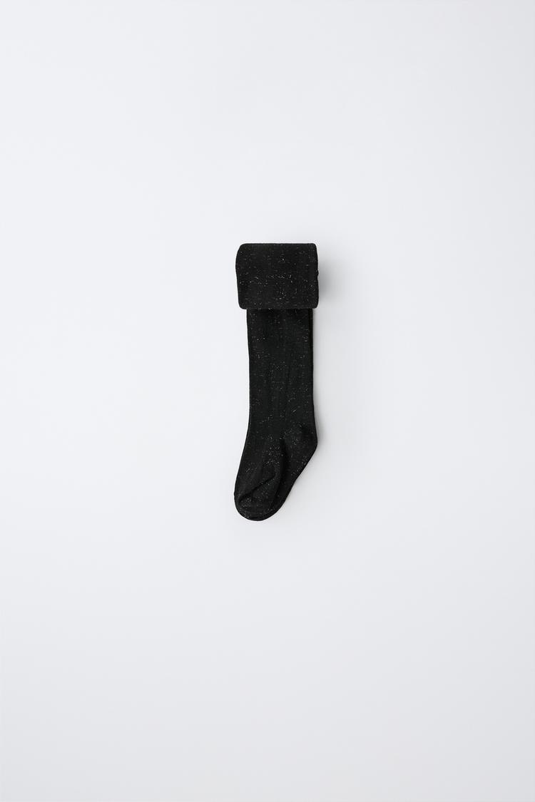 SHIMMER TIGHTS — Black