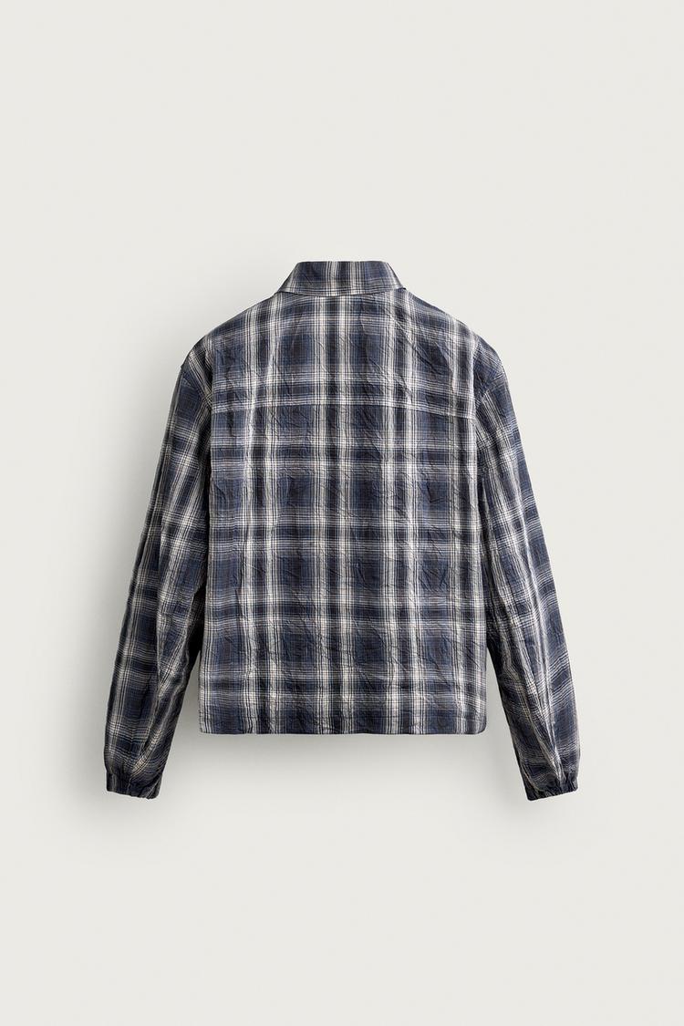 Chaqueta de cuadros de corte relajado 7