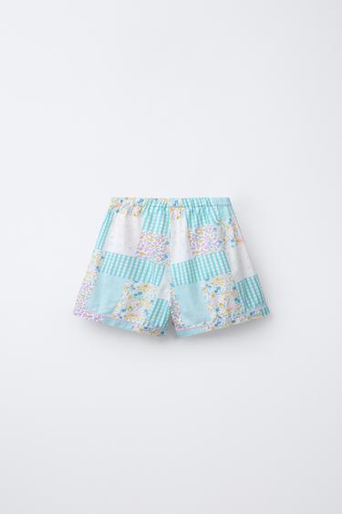 2-6 YEARS/ PATCHWORK SHIRT AND BERMUDA PYJAMAS - Ecru by Zara - Image 4