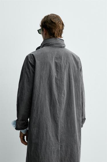TRENCH LÉGER EFFET DÉLAVÉ AARON LEVINE X ZARA - Gris chiné de Zara - Image 2
