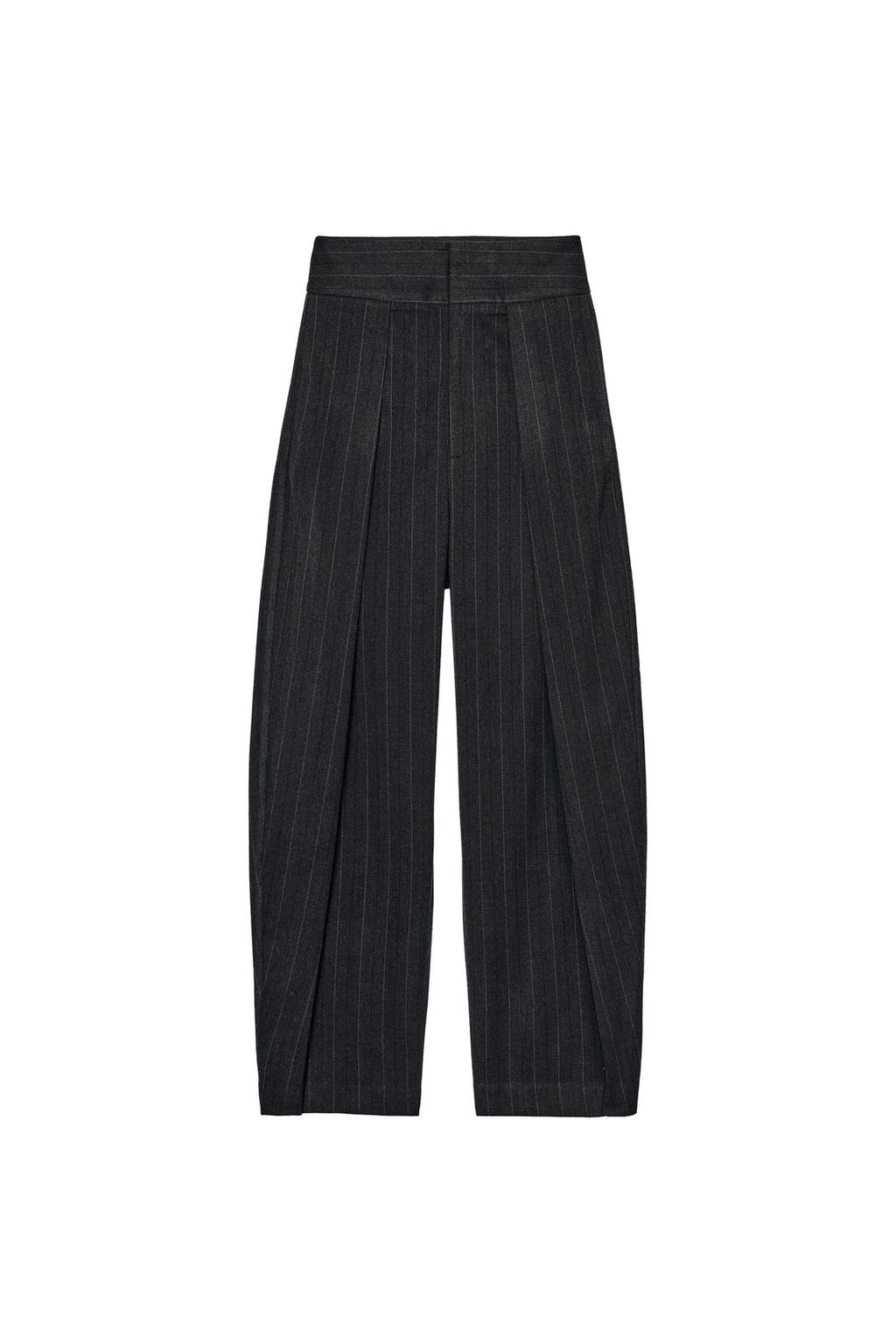 PLEATED STRIPED BALLOON PANTS - image 3