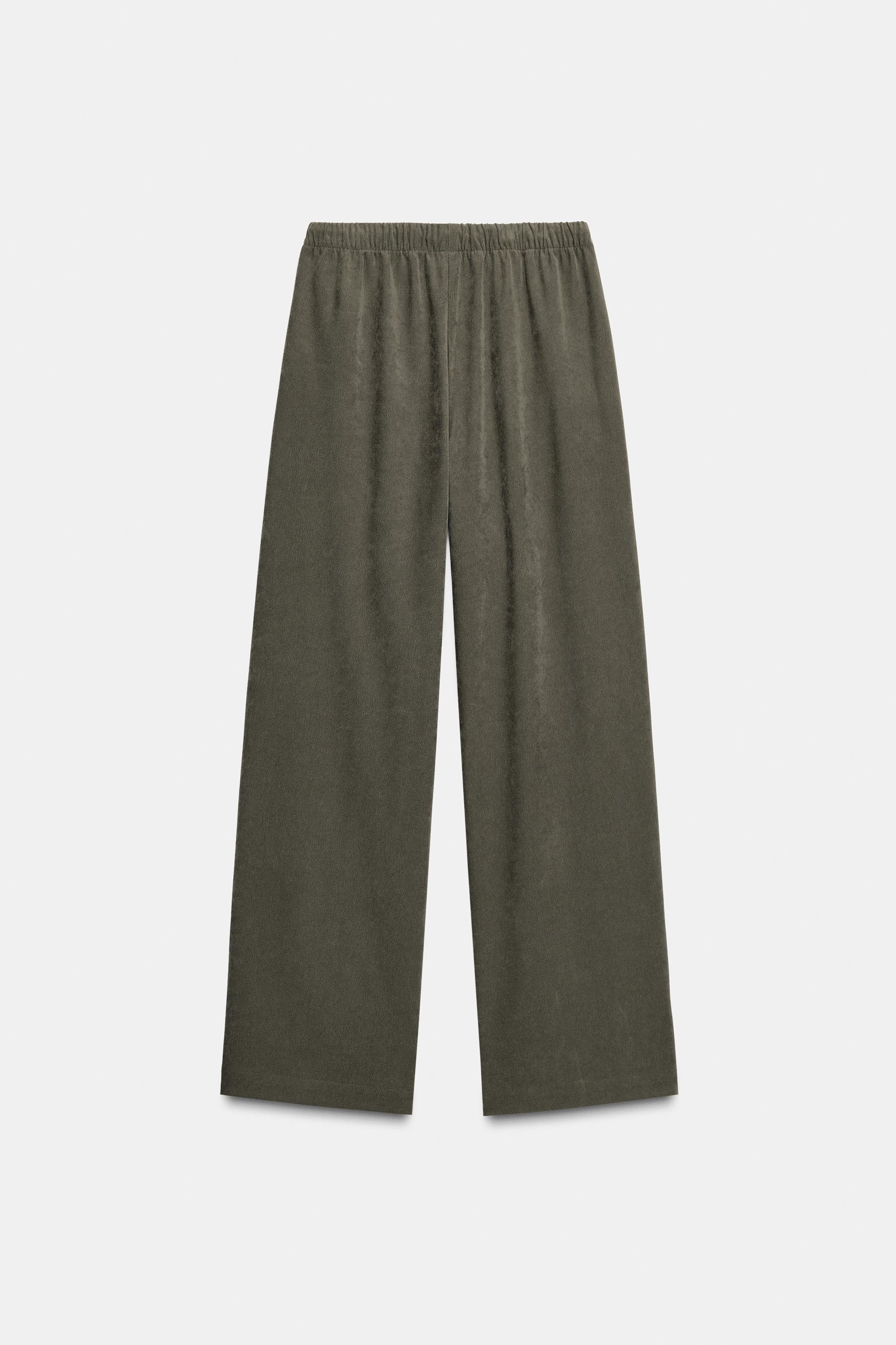 LASTİKLİ BEL, GENİŞ PAÇA PANTOLON - Görsel 6