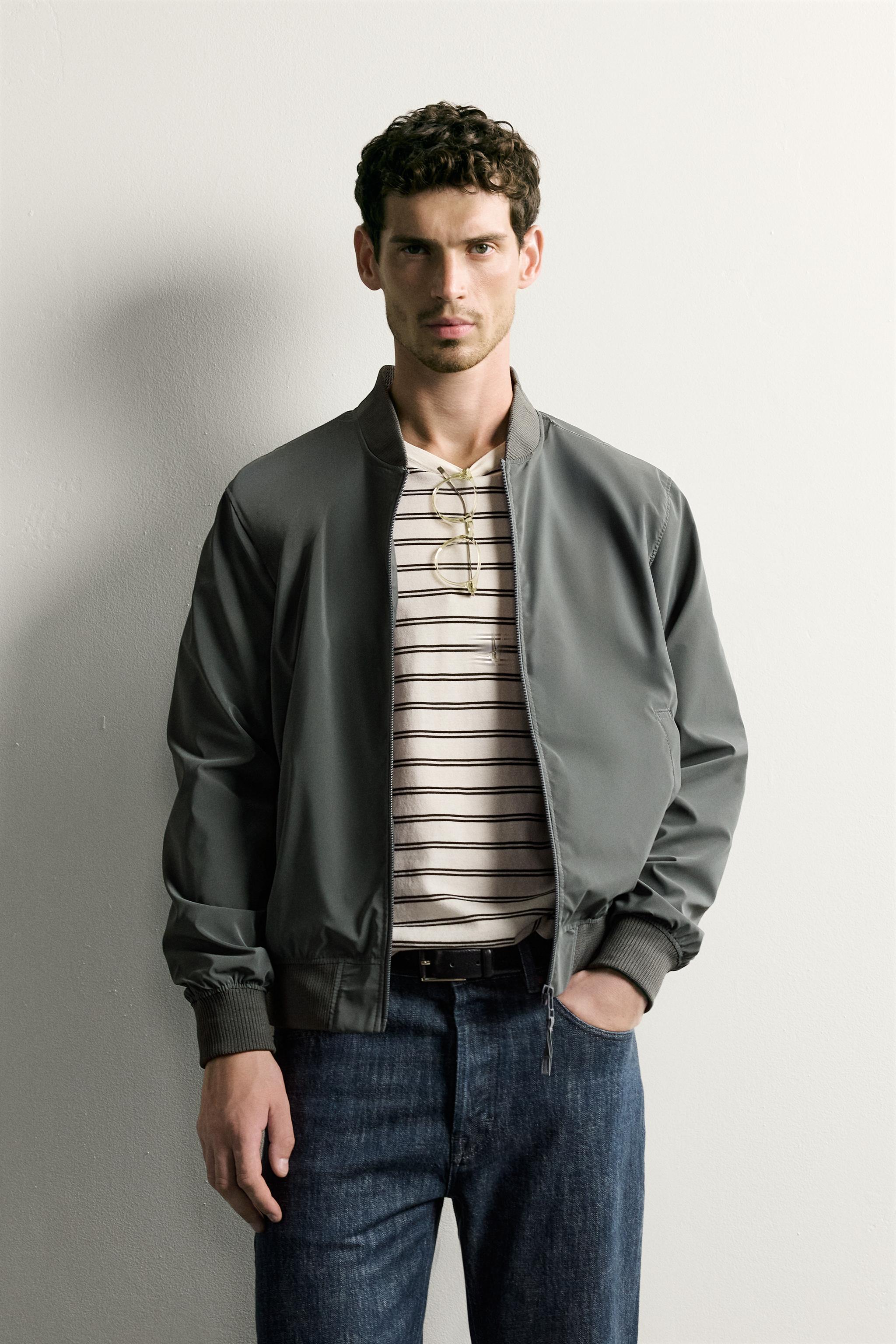 Мужские куртки Zara TECHNICAL BOMBER JACKET — фото 2