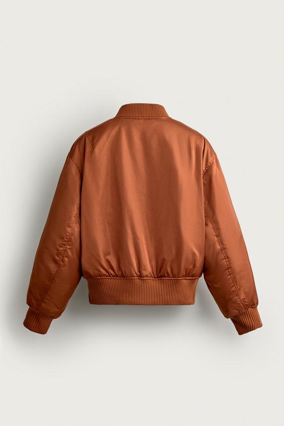 BLOUSON BOMBER MATELASSÉ - Orange de Zara - Image 10