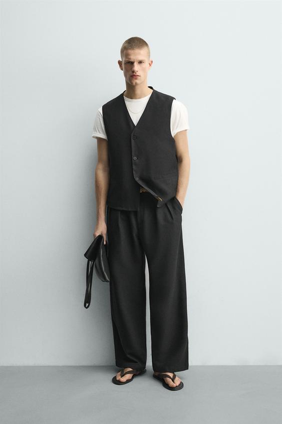 LINEN - WOOL VEST from Zara - $99.90
