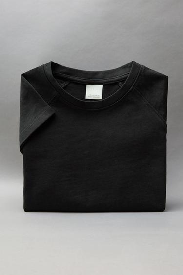 CAMISETA LISA - Preto da Zara