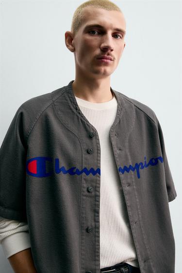 CHEMISE BASEBALL À IMPRIMÉ CHAMPION ® X ZARA - Gris de Zara - Image 5