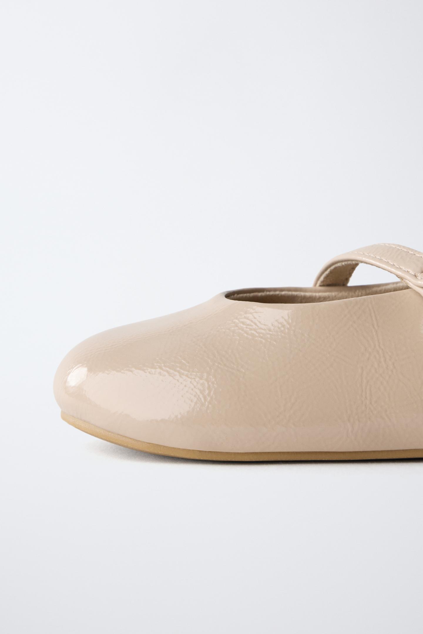 Детские балетки Zara Patent Barefoot Ballet Flats, цвет: Розовый — фото 4