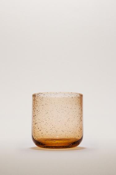 BUBBLE-EFFECT GLASS TUMBLERPeach0ZaraのBUBBLE-EFFECT GLASS TUMBLER - Peach - 画像 0