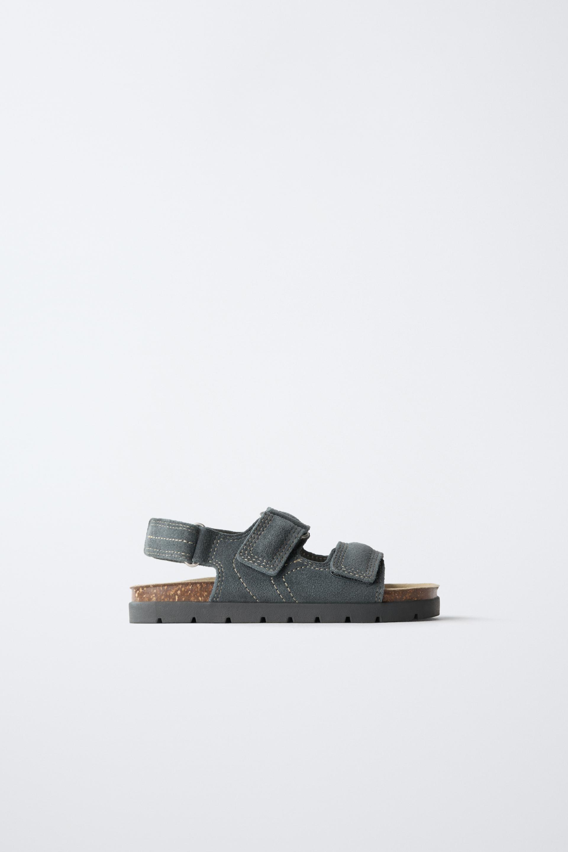 Double-Strap Leather Sandals