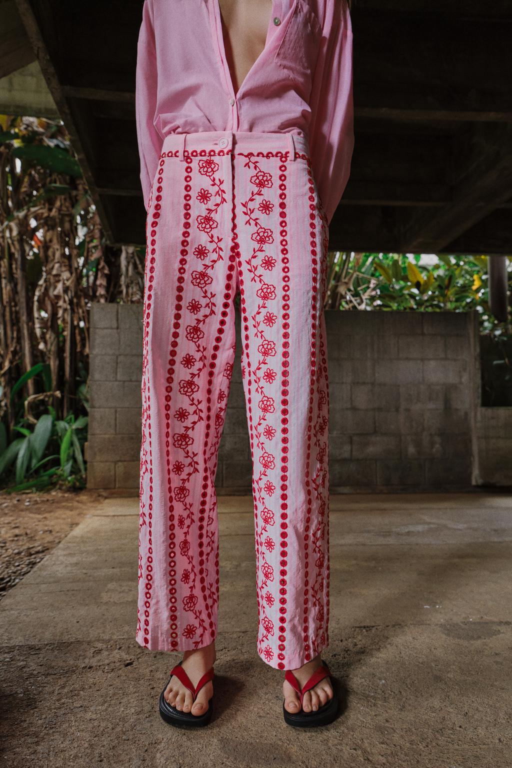 PANTS WITH OPENWORK EMBROIDERY - image 2