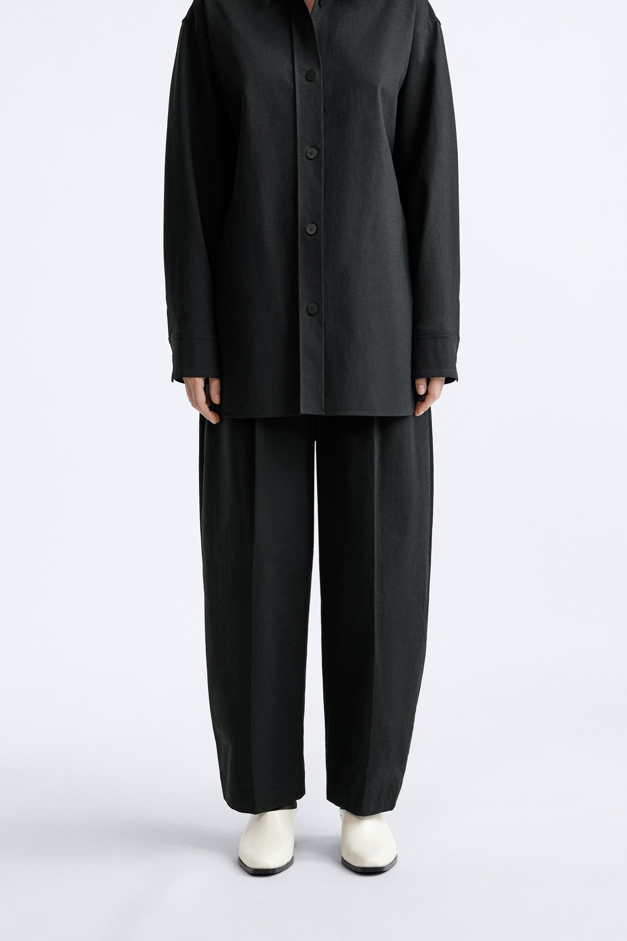 PLEATED TROUSERS - X STUDIO NICHOLSON - Blue | ZARA United Kingdom