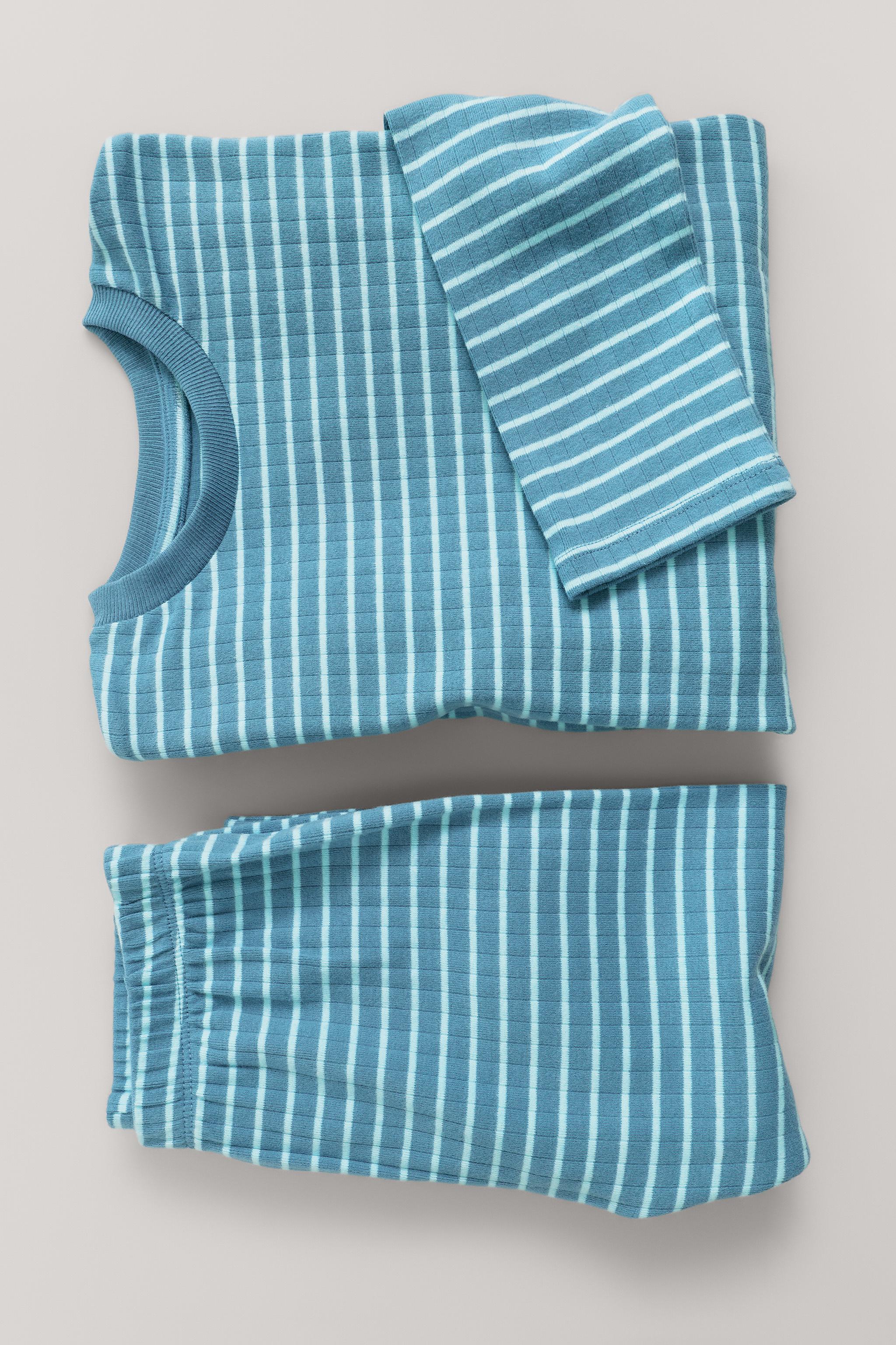 6-14 YEARS/ STRIPED PYJAMAS — Blue