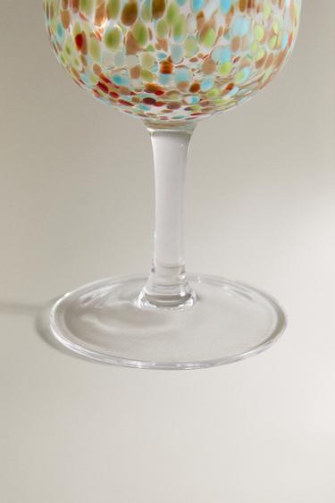 MULTICOLOURED WINE GLASS - Blue green by Zara - Image 3