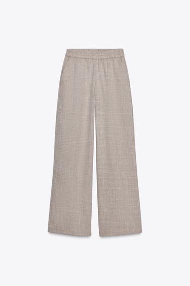 PANTALÓN ANCHO JASPEADO - Arena / Vigoré de Zara