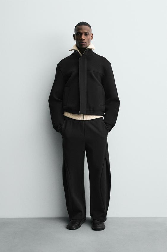 BOXY FIT NEOPRENE EFFECT JACKET