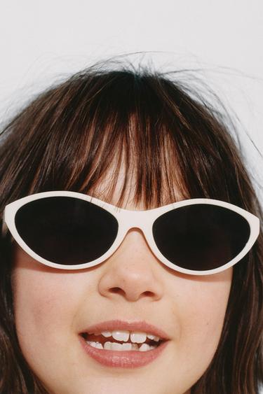 CATEYE RESIN SUNGLASSES - Oyster-white by Zara