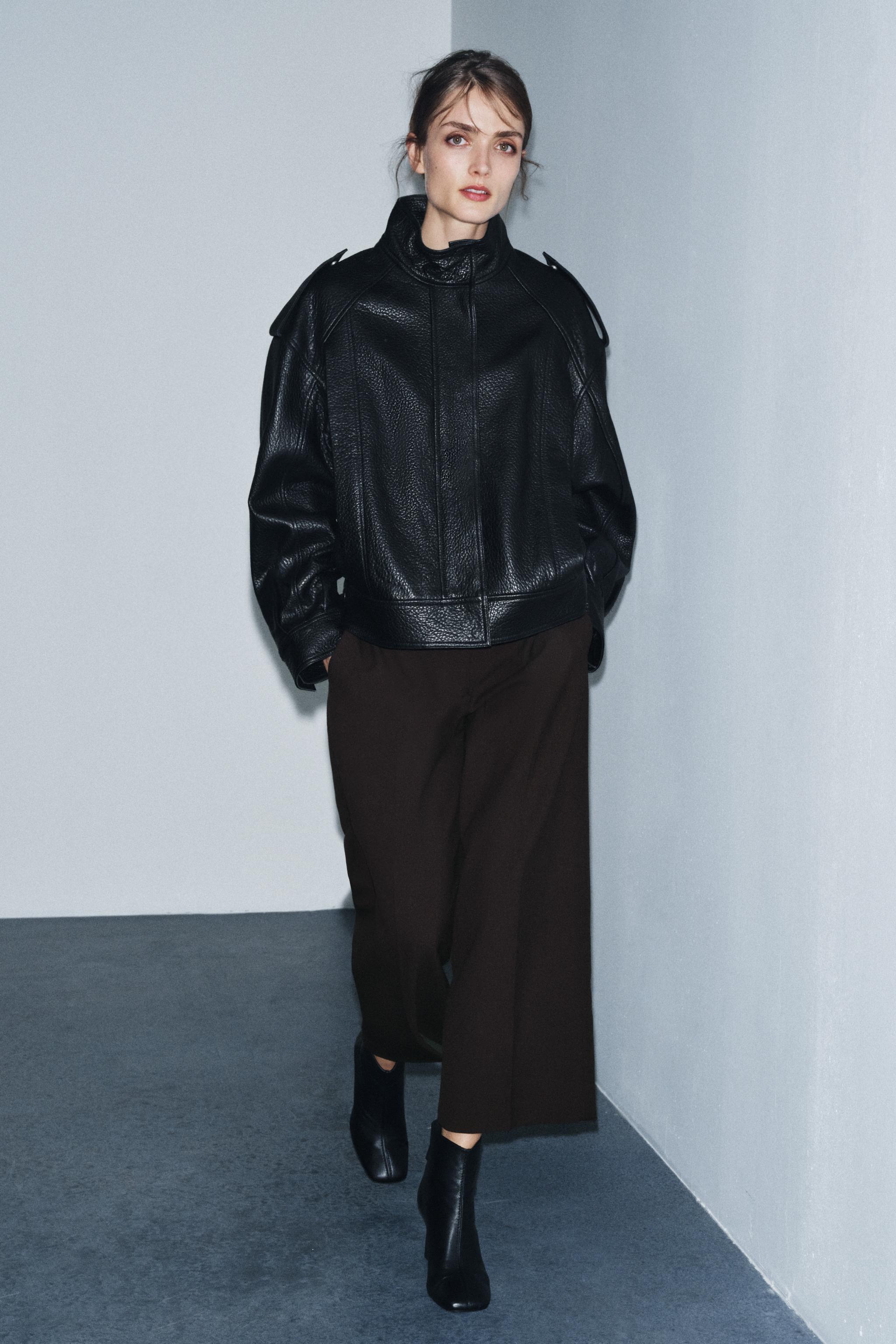 LEATHER BOMBER JACKET ZW COLLECTION LIMITED EDITION