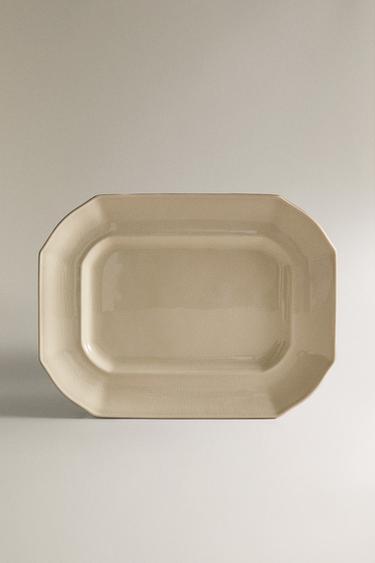 RECTANGULAR PORCELAIN SERVING DISH - Cream Zara