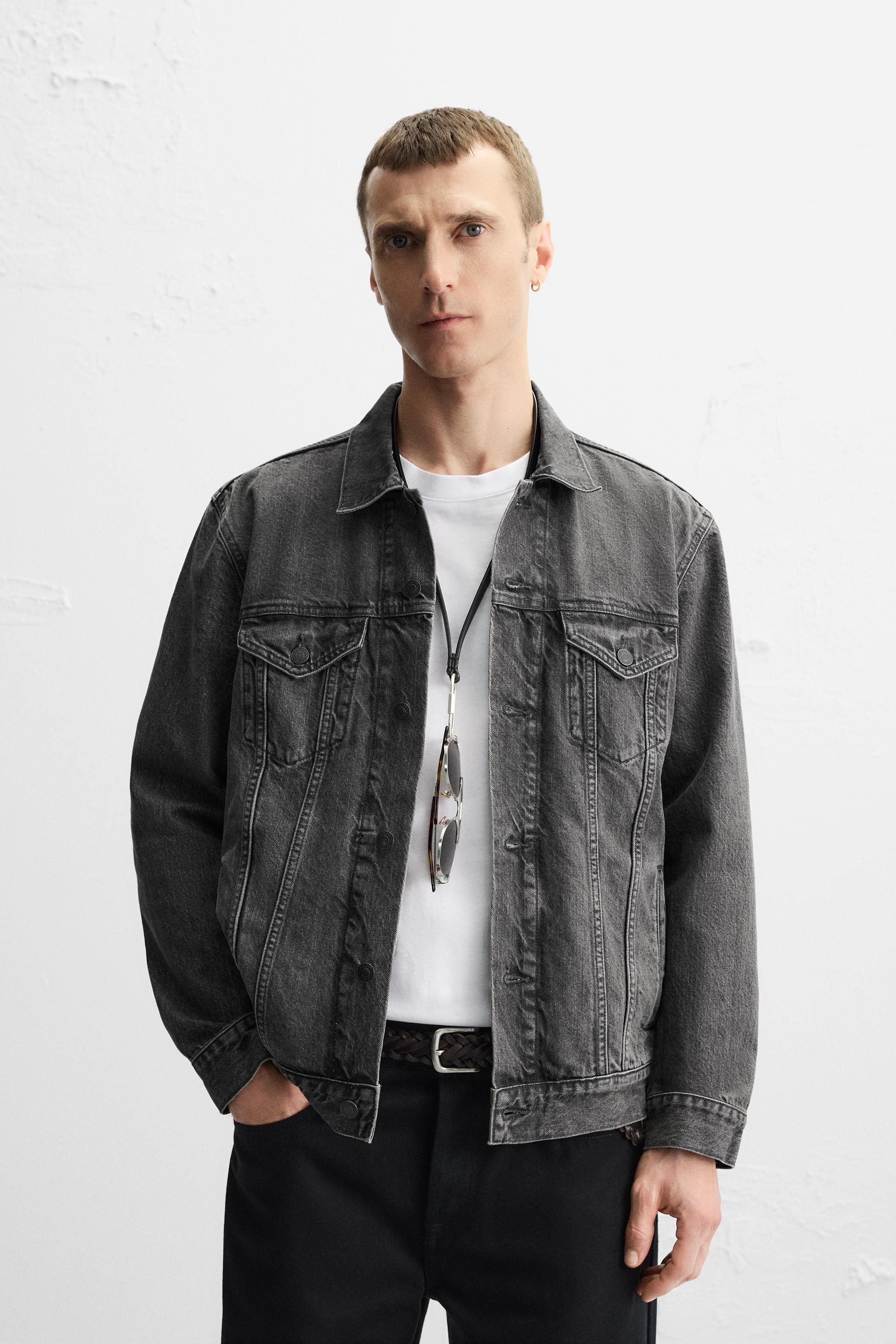Denim Chamarra De Mezclilla Negra Outfit Hombre Moda Hombre Otoño