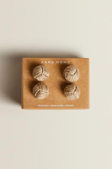 PACK OF MINI KNOT DOOR KNOBS (PACK OF 4) - Light beige by Zara - Image 5