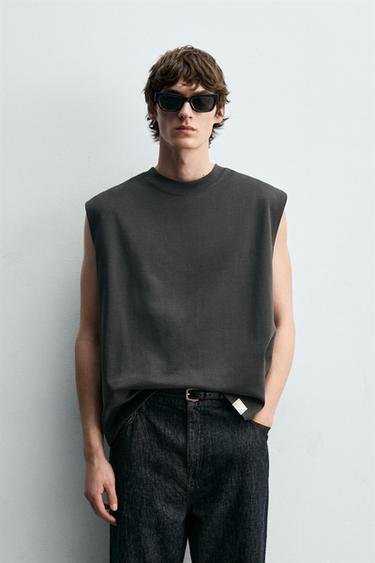 RELAXED FIT TANK TOP - Anthracite Grey by Zara