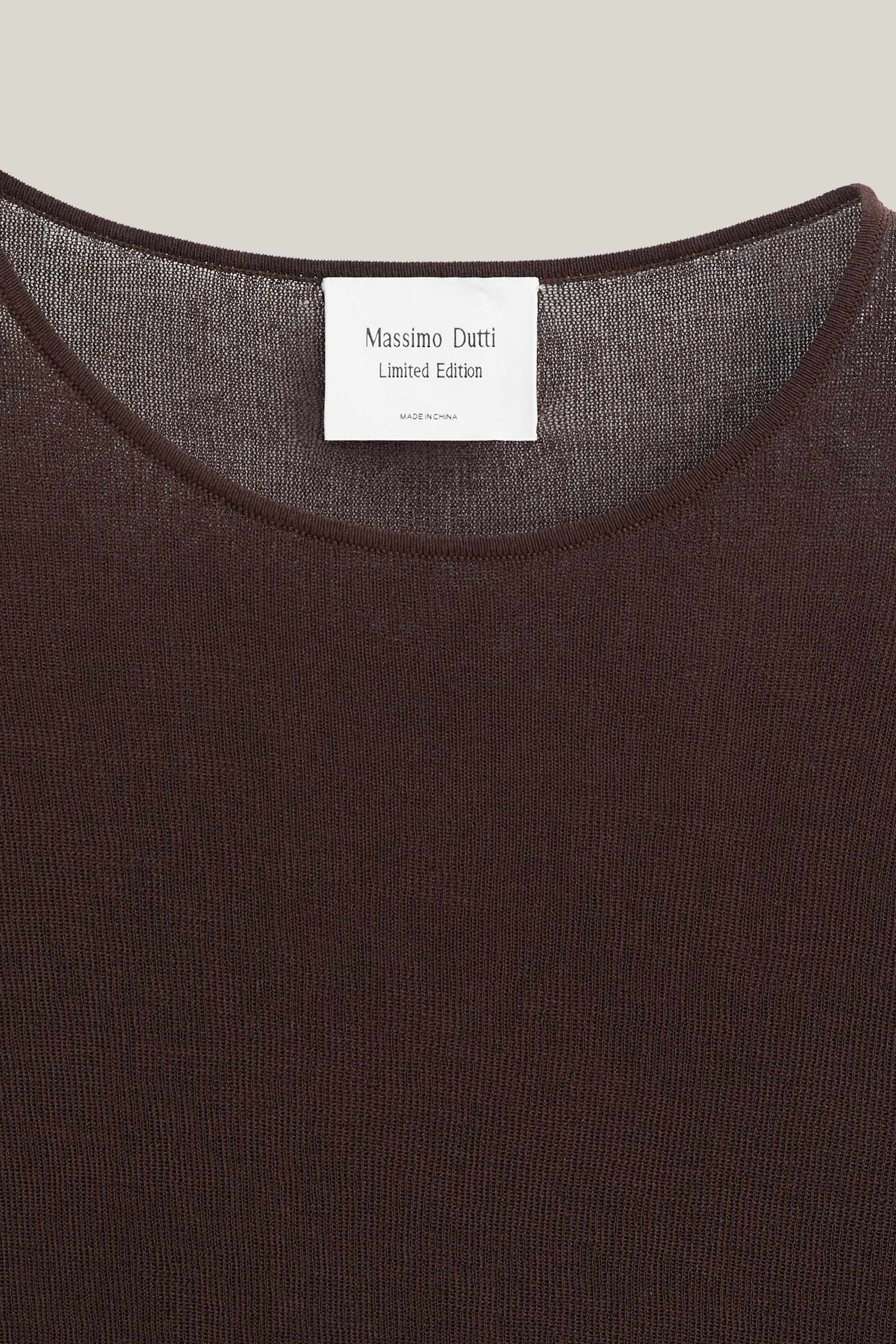 Transparent silk blend top with long sleeves - LIMITED EDITION