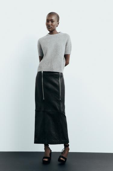 СВИТЕР С КОРОТКИМИ РУКАВАМИ — МЯГКИЙ СЕРЫЙ от Zara — изображение 0