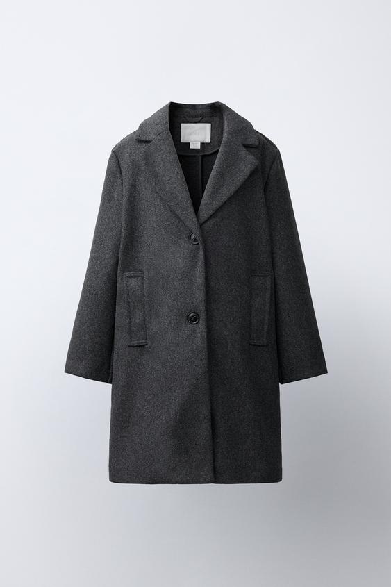 ABRIGO PAÑO - Gris de Zara - Imagen 0
