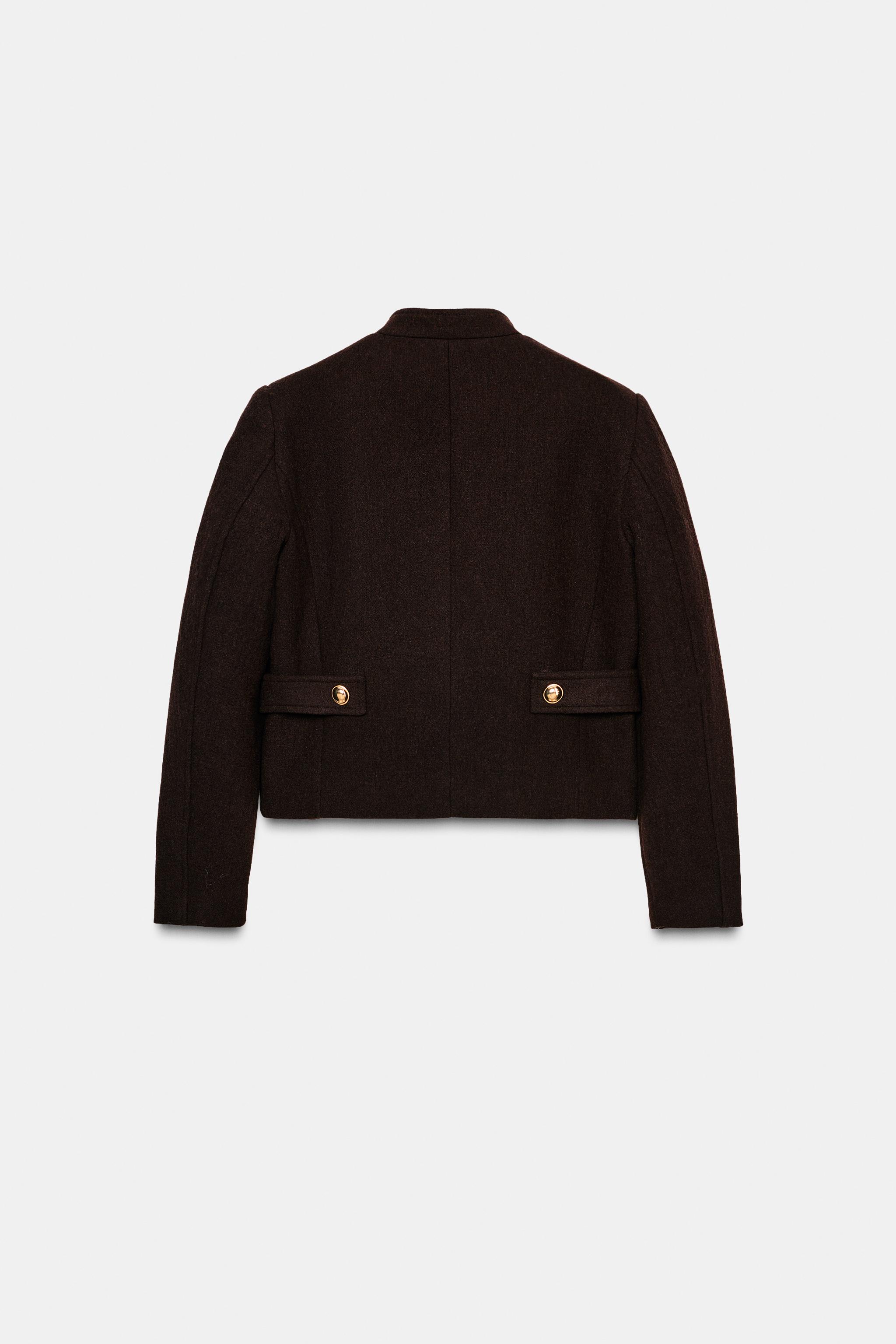 WOOL HIGH COLLAR JACKET