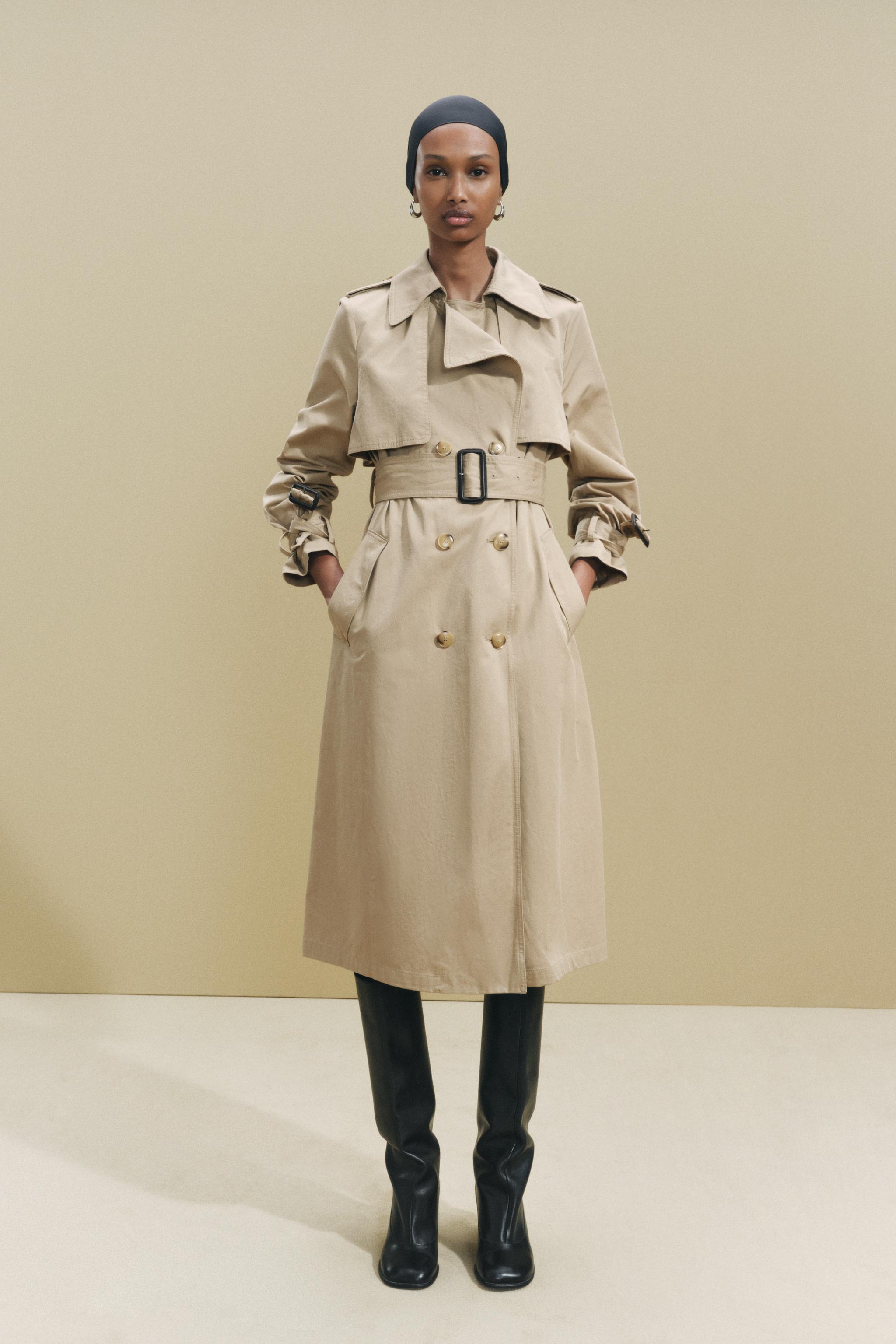 Oversized trench coat zara online