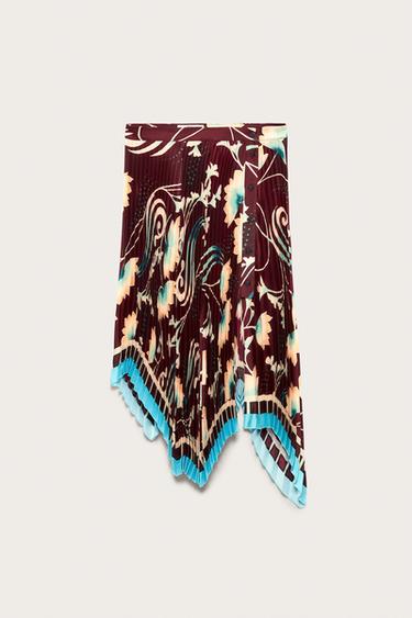 LIMITED EDITION PRINTED PLEATED MIDI SKIRT - Printed by Zara