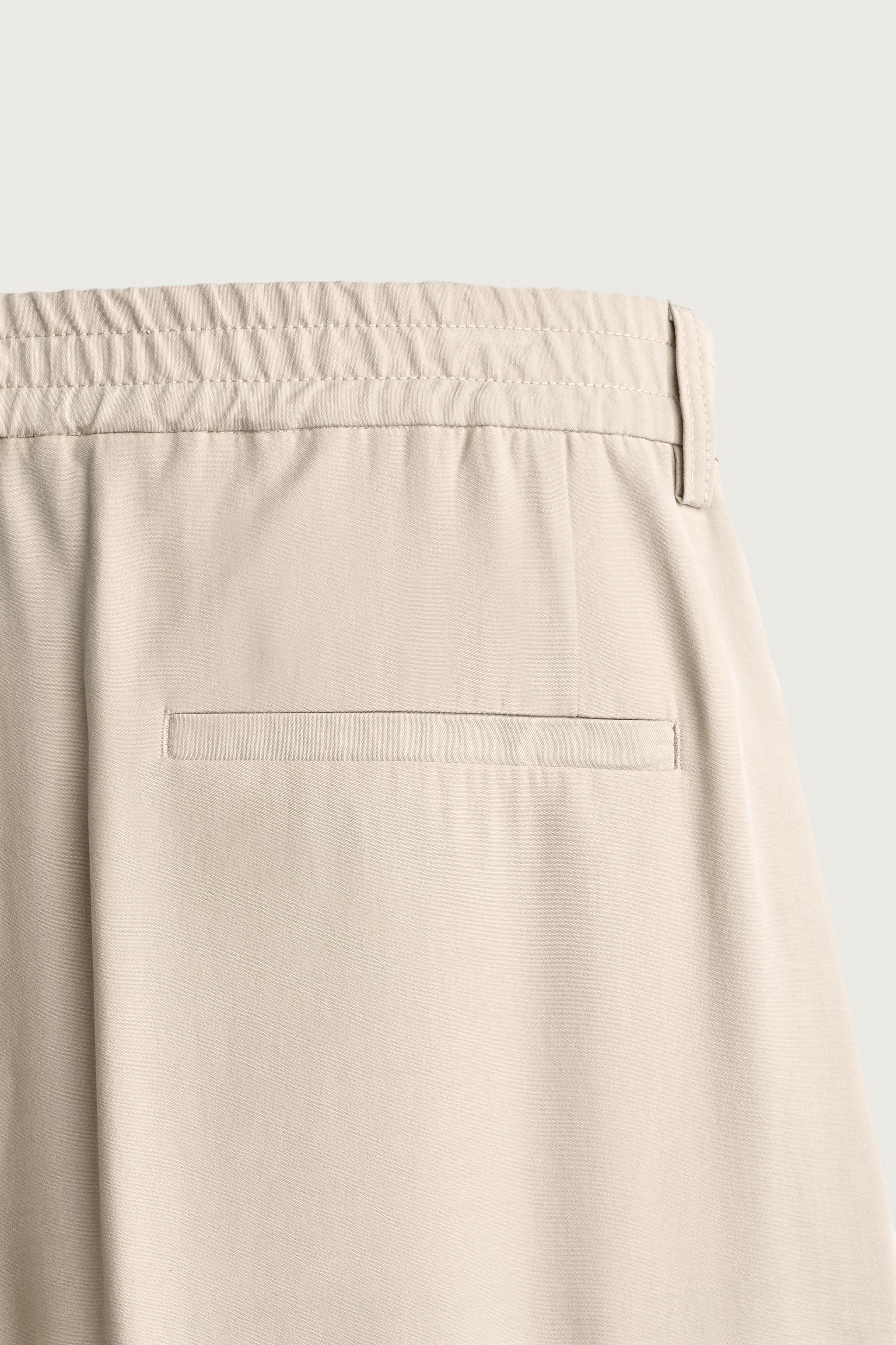 Мужские брюки Zara PLEATED RELAXED-FIT PANTS — фото 9