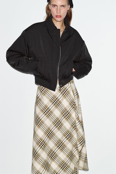 Zara SHORT PUFFER JACKET - Black