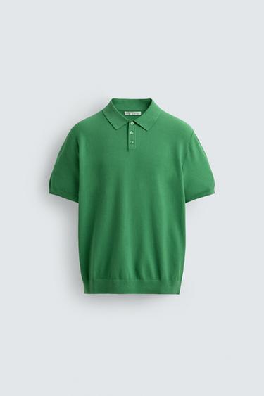 КЛАССИКАЛЫҚ ПІШІМДІ ПИКЕ ПОЛО - Жасыл Zara компаниясынан