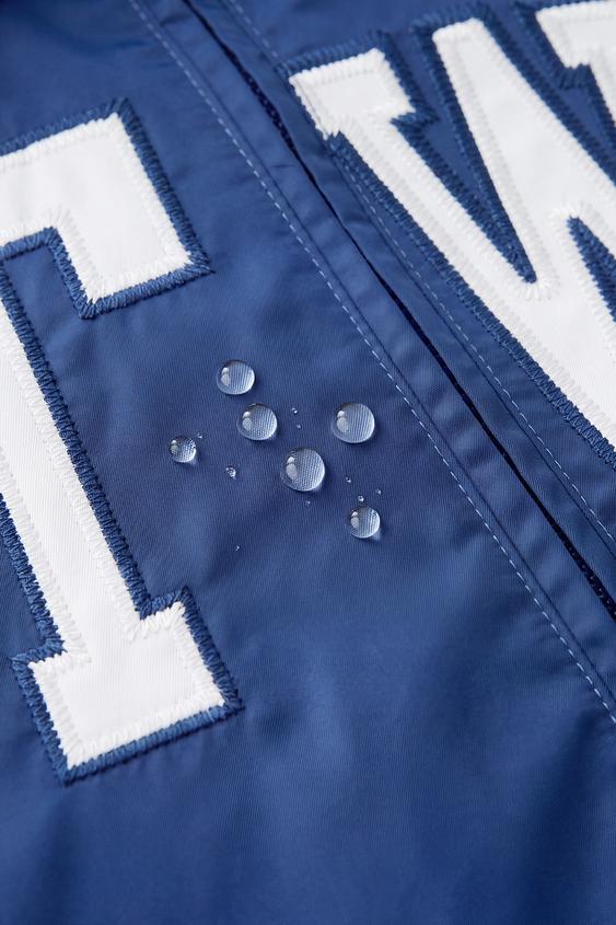 BLOUSON BOMBER VARSITY DÉPERLANT - Bleu de Zara - Image 9