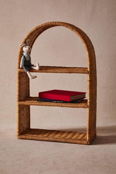 ESTANTERÍA INFANTIL RATÁN OVALADA - Beige claro de Zara