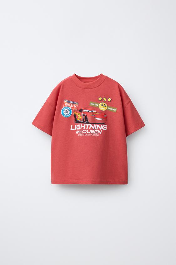 CAMISETA ESTAMPADA CARS RAYO MCQUEEN © DISNEY - Rojo de Zara - Imagen 0