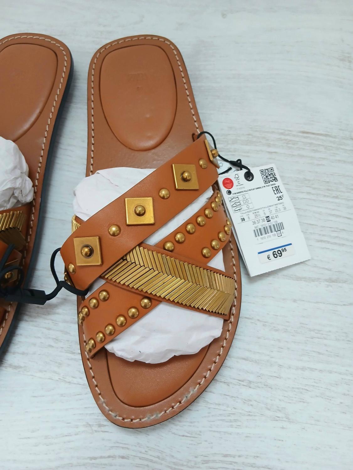LEATHER STRAPPY SANDALS - Image 3