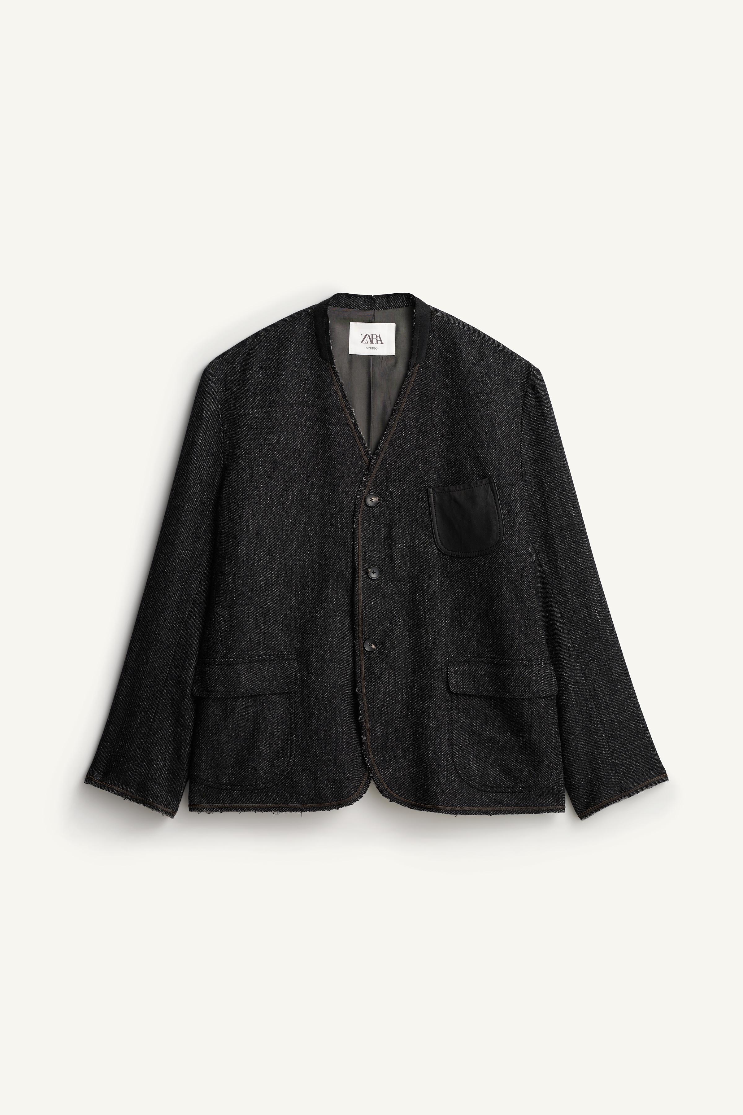 VESTE RELAXED FIT SANS COL
