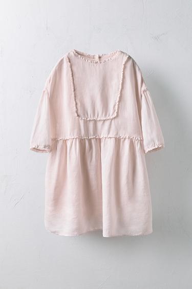 6-10 ANS/ ROBE 100 % RAMIE LIMITED EDITION - Rose poudré de Zara