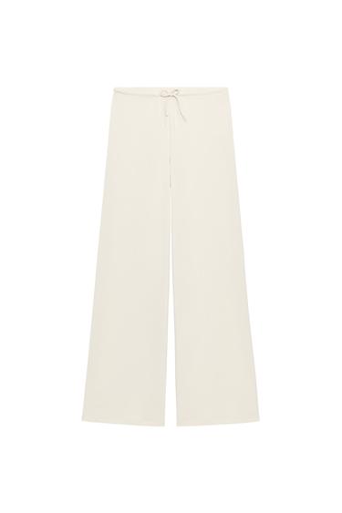 Zaras PALAZZOBYXA MED TEXTUR - Naturfärg