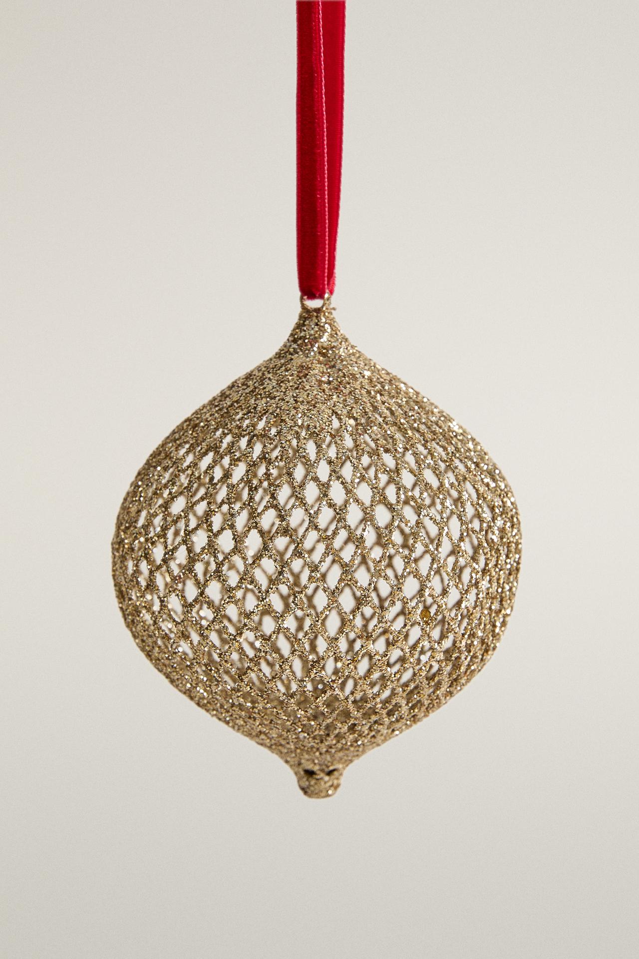 GLITTER MESH CHRISTMAS TREE DECORATION