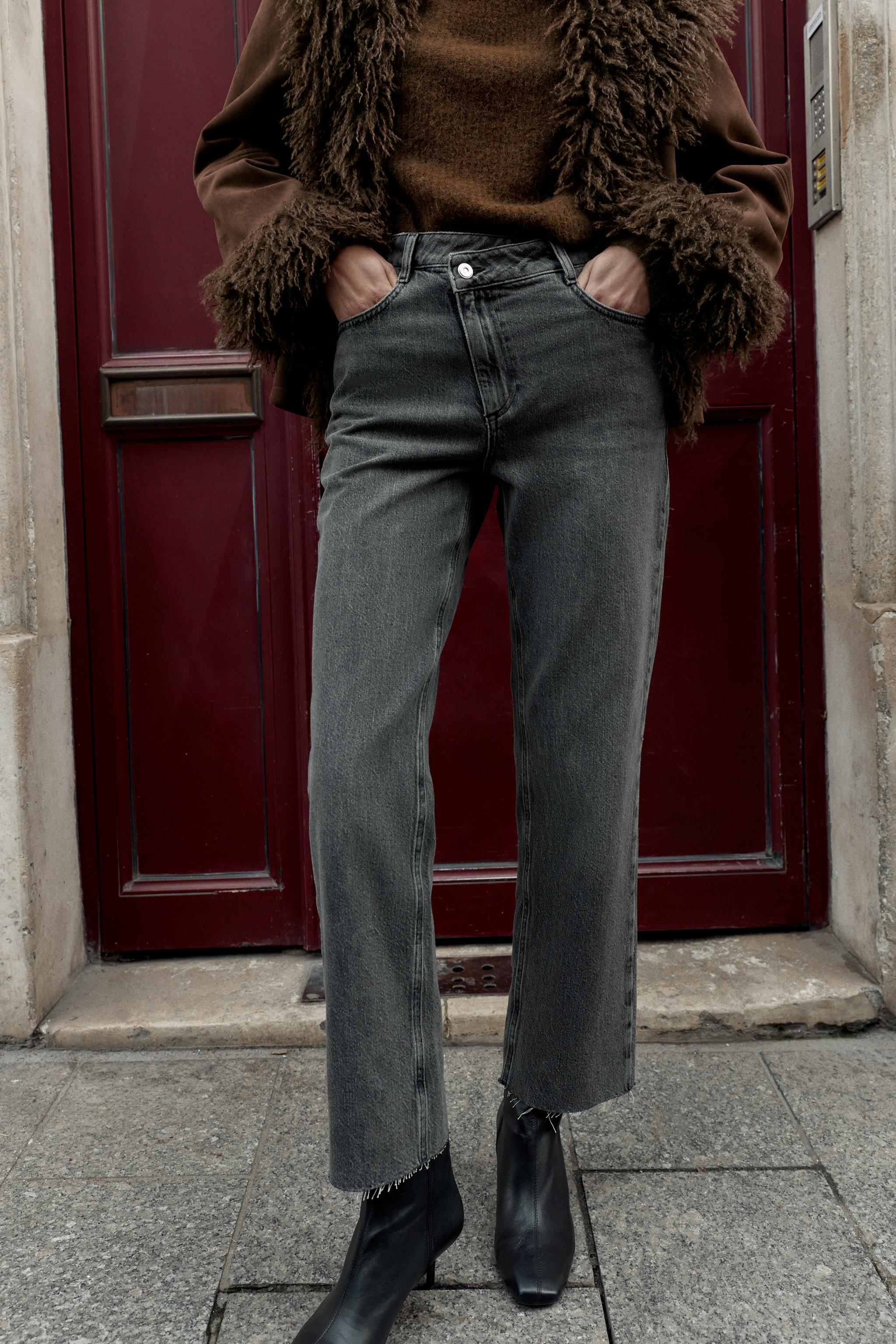 Z.09 STRAIGHT HIGH WAIST CROSSED JEANS