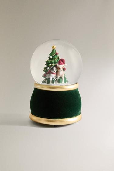 CHRISTMAS DOG SNOW GLOBE - Red by Zara - Image 0
