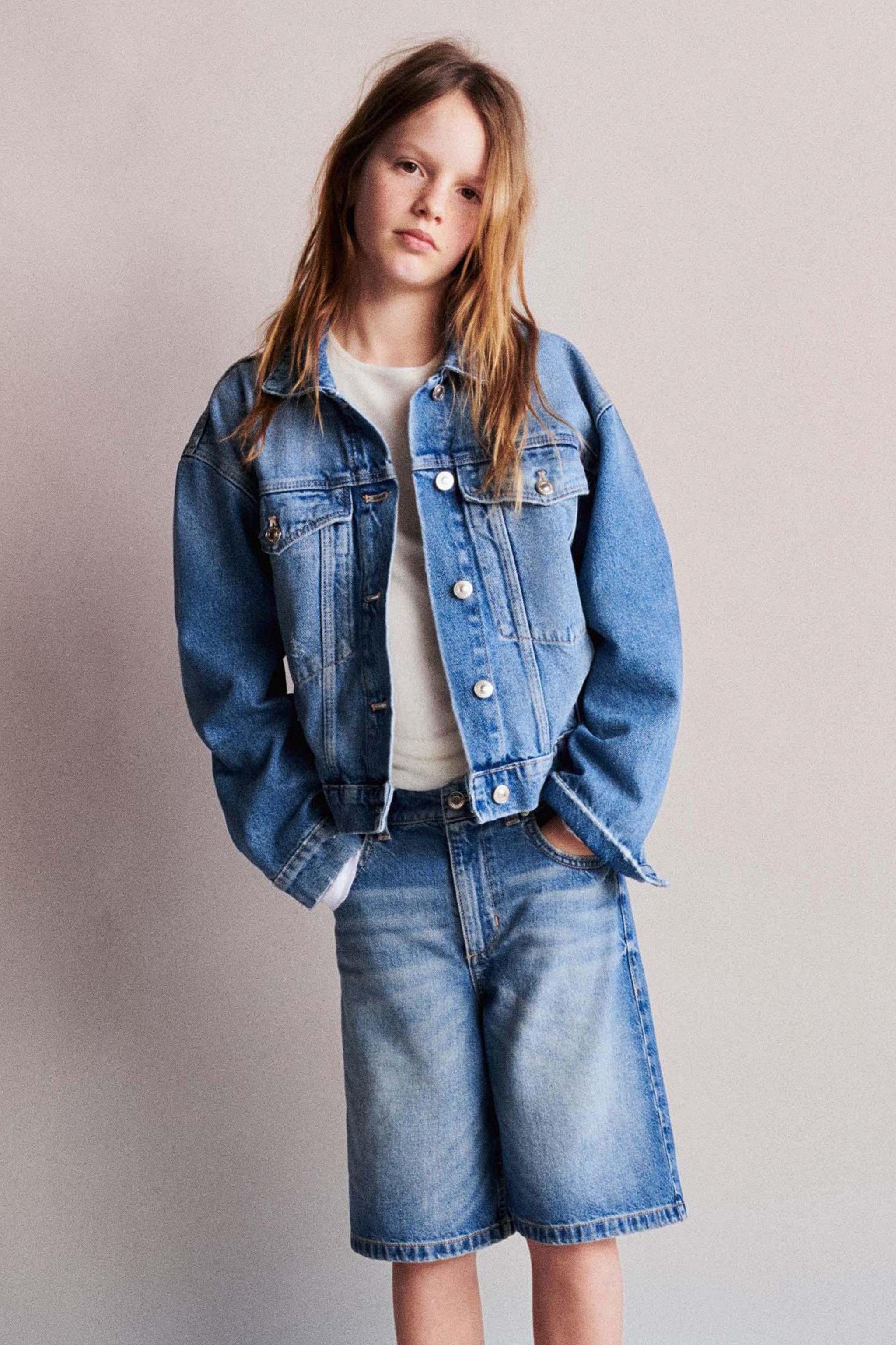 Zara oversized outlet denim jacket womens